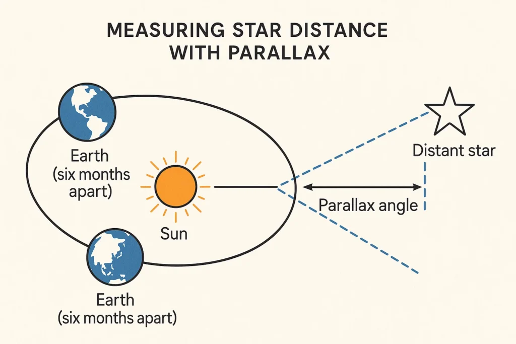 measuring star distance with parallax