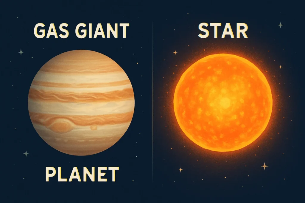 difference between gas giant and star difference between gas giant and star