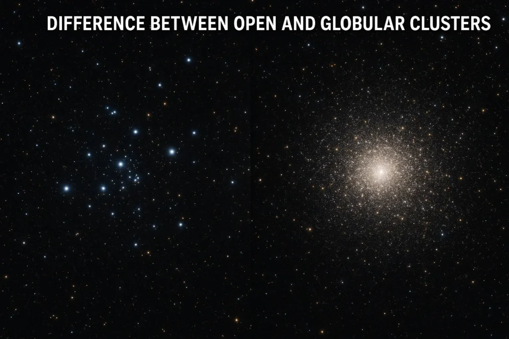 difference between open and globular clusters difference between open and globular clusters